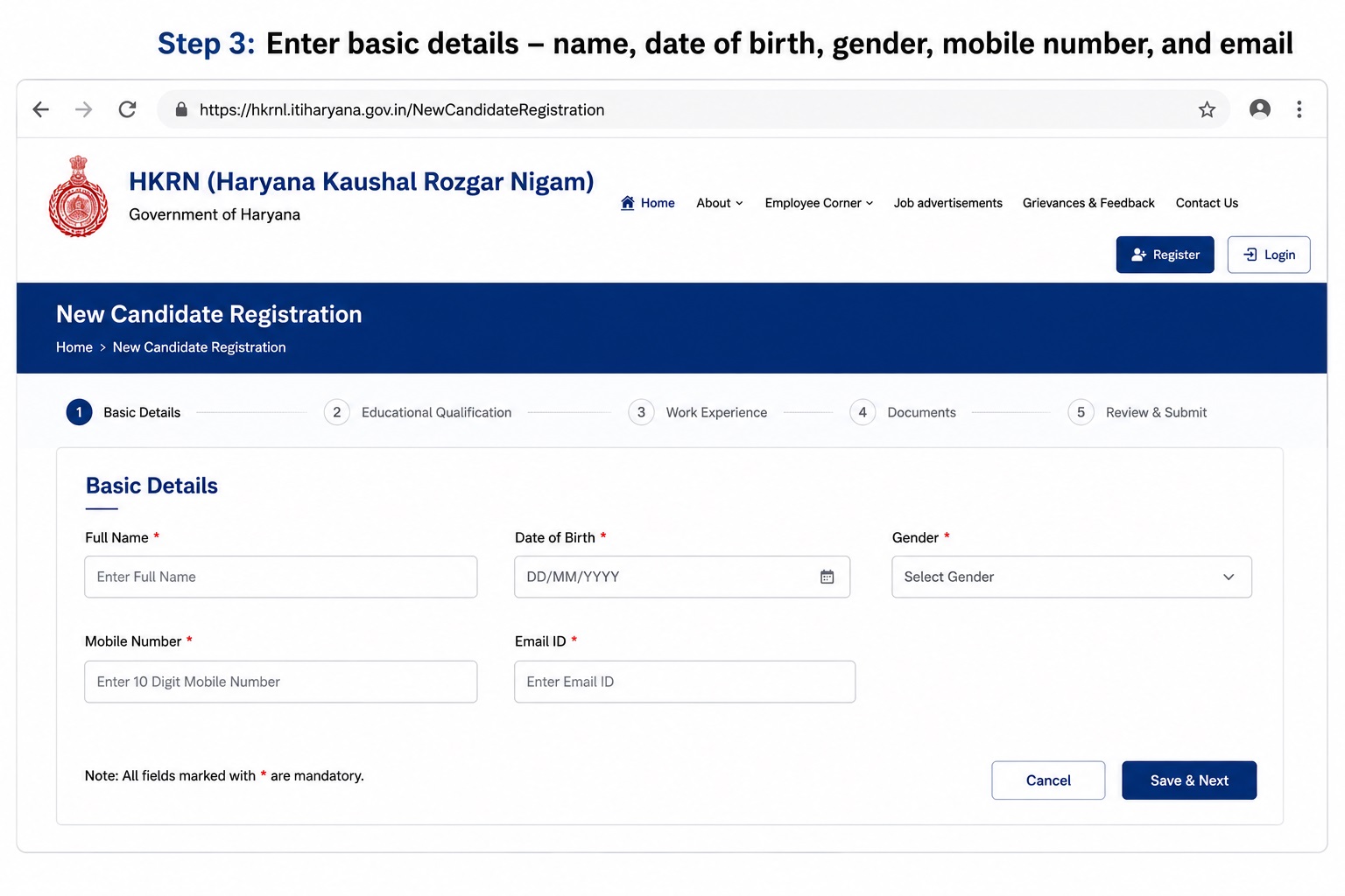 HKRN Registration Step 3